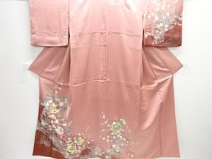 金彩雪輪に草花模様訪問着